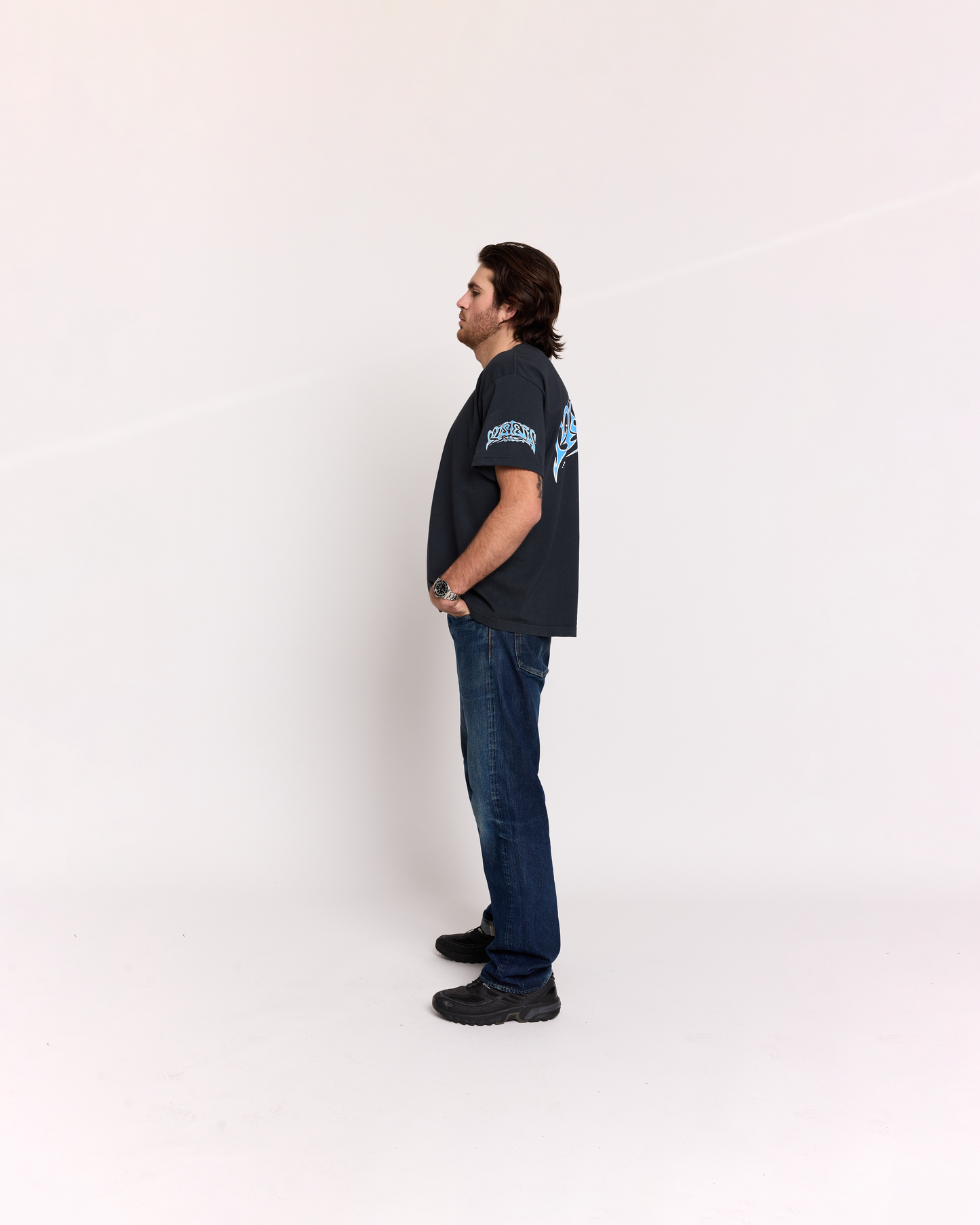 WAVE TEE / WORN BLACK