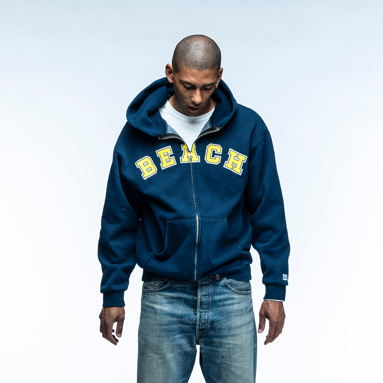 BEACH ZIP-UP / NAVY
