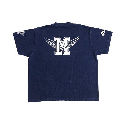 M-WINGS TEE  / NAVY