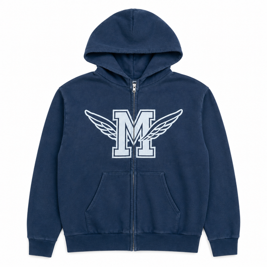 M-WING ZIP-UP / WASHED NAVY