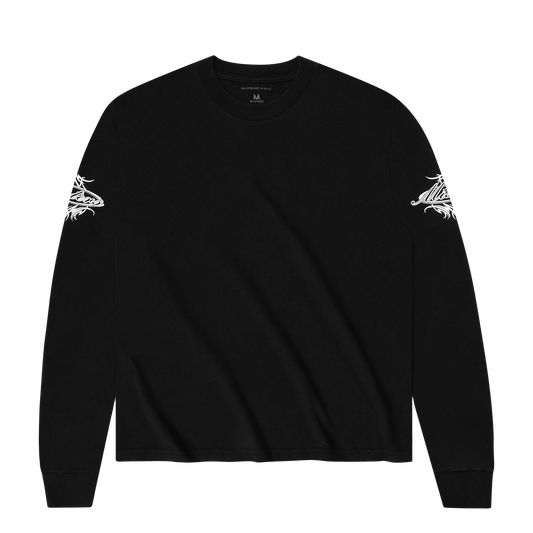 CUSTOM DESIGNS SHRUNKEN LS / WORN BLACK