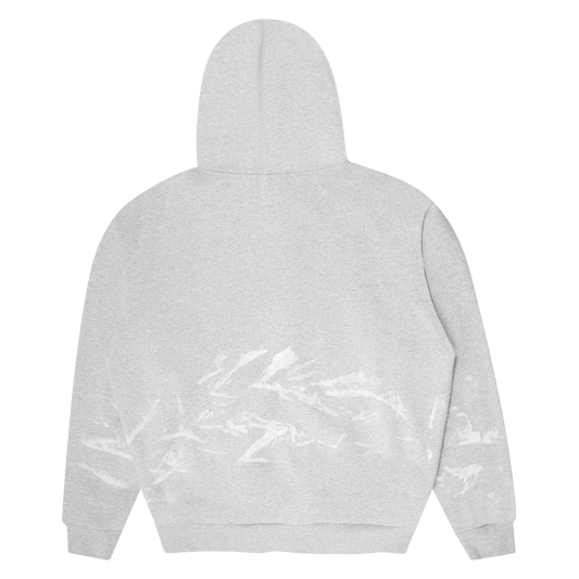 BEACH ZIP-UP / HEATHER GREY WHITE PAINTER
