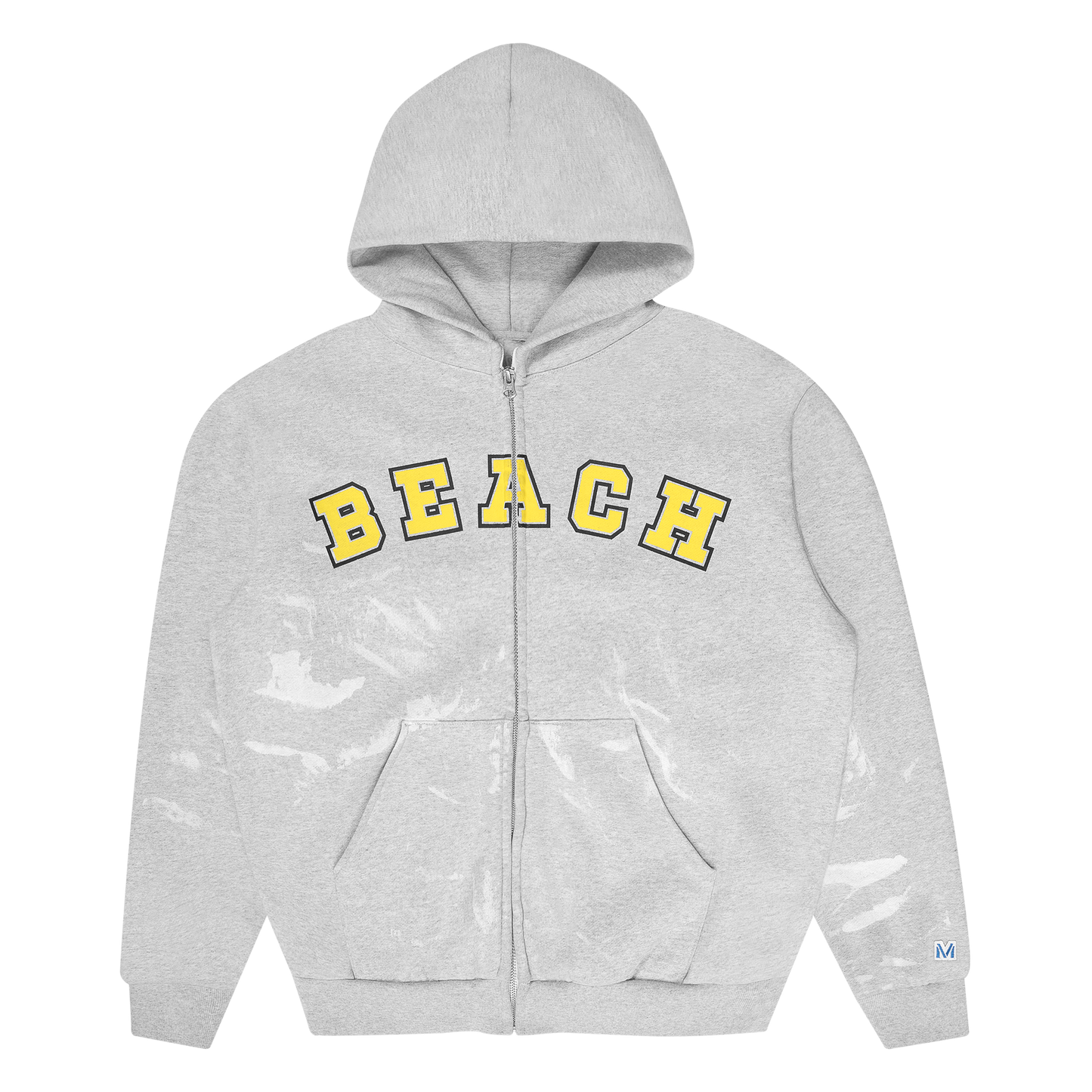 BEACH ZIP-UP / HEATHER GREY WHITE PAINTER